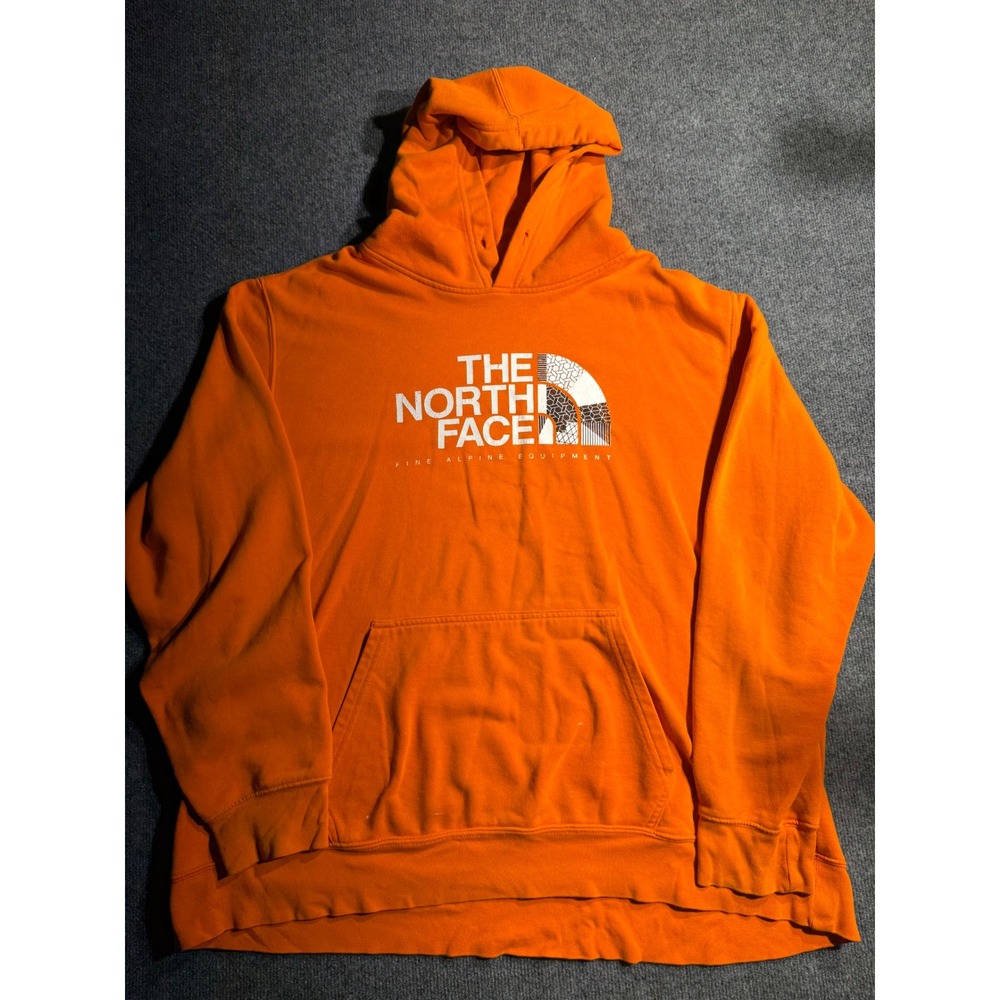 The North Face Mens Orange Fine Alpine Equipment Graphic Hoodie‎ A3MCC F18 Large
